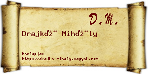 Drajkó Mihály névjegykártya