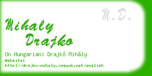 mihaly drajko business card